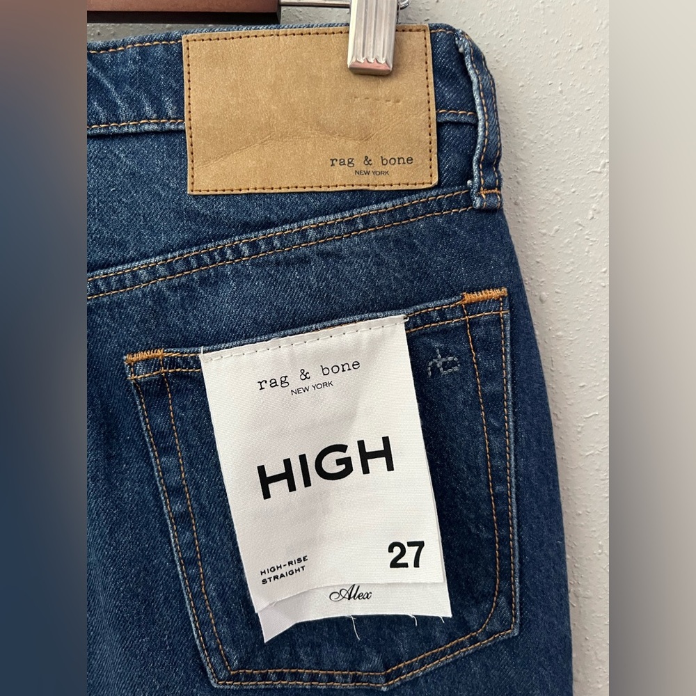 Rag & Bone Alex High Rise Straight in Stowe Size 27 New - Picture 7 of 12